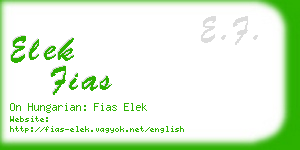 elek fias business card